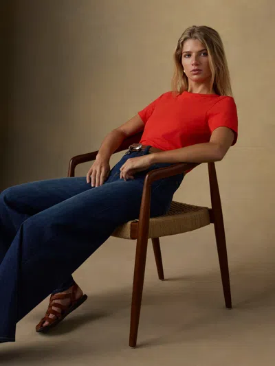 Faherty Sunwashed Essential T-shirt In Red