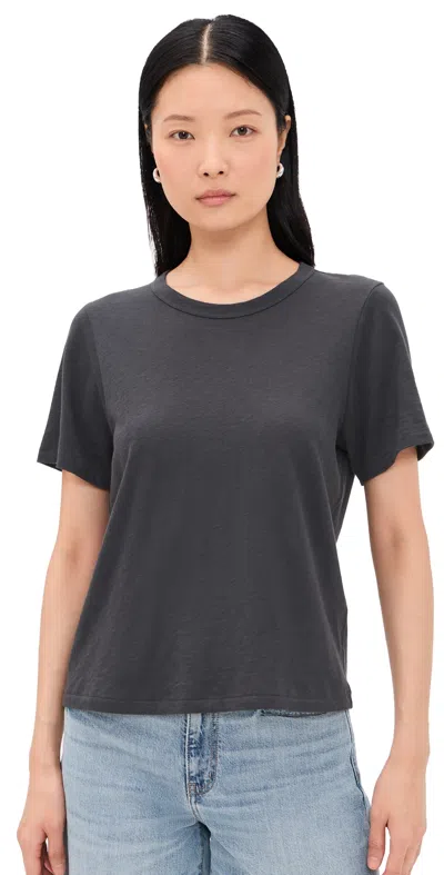 Faherty Sunwashed Essential Tee Washed Black In Blue