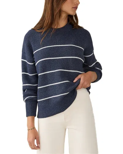 Faherty Sunwashed Fisherman Sweater In Blue