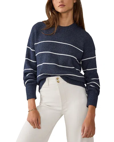 Faherty Sunwashed Fisherman Sweater In Water Mill Stripe