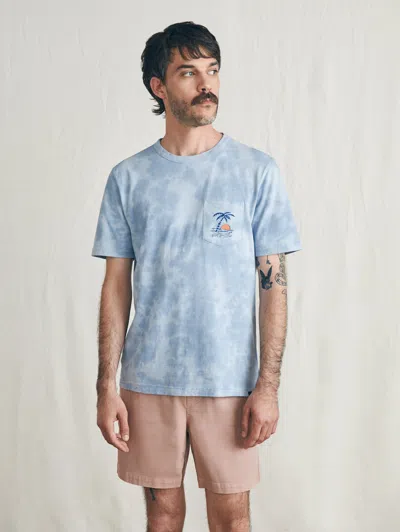 Faherty Sunwashed Graphic T-shirt In Blue Waves Wash