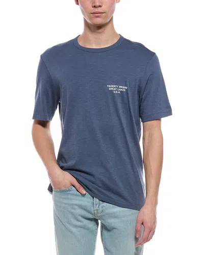 Faherty Sunwashed Graphic T-shirt In Blue