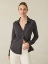 Faherty Sunwashed Knit Shirt In Washed Black