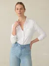 Faherty Sunwashed Knit Shirt In White