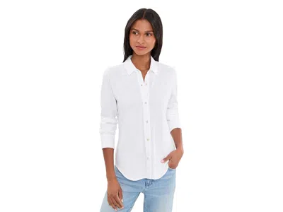 Faherty Sunwashed Knit Shirt Women's Clothing White: Xs, Cotton