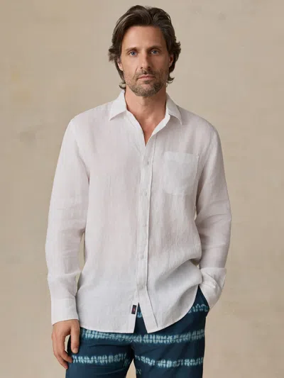 Faherty Sunwashed Linen Shirt In Neutral