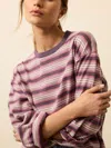 Faherty Sunwashed Long-sleeve Retro T-shirt In Pink