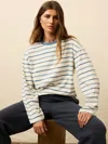 Faherty Sunwashed Long-sleeve Retro T-shirt In Gray