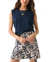 Faherty Sunwashed Muscle Tank Top In Blue