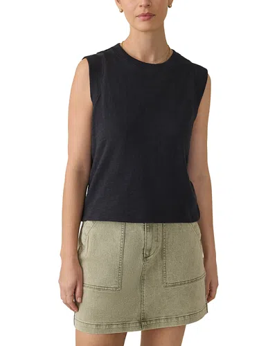 Faherty Sunwashed Muscle Tank Top In Black