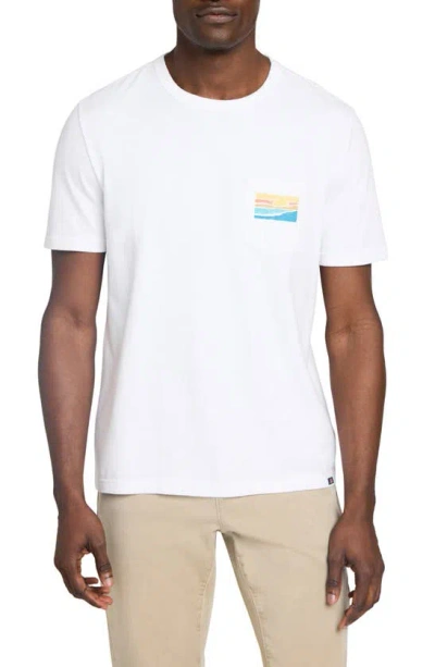 Faherty Sunwashed Organic Cotton Graphic T-shirt In White