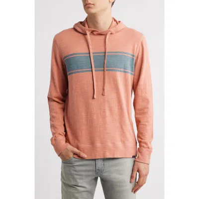 Faherty Sunwashed Organic Cotton Slub Hoodie In Pink