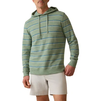 Faherty Sunwashed Organic Cotton Slub Hoodie In Green