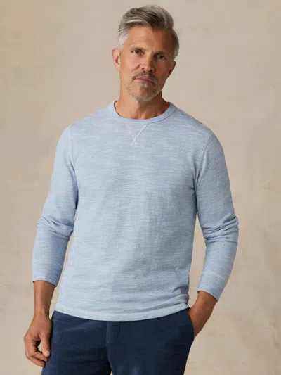 Faherty Sunwashed Organic Crew T-shirt In Gray