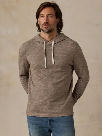 Faherty Sunwashed Organic Hoodie In Brown