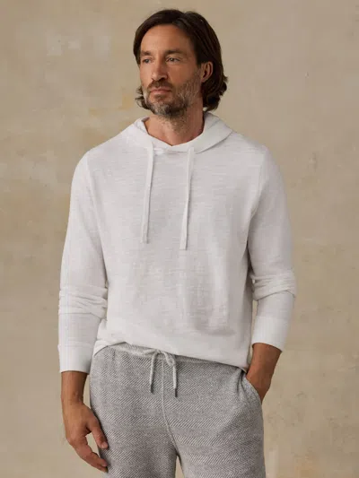 Faherty Sunwashed Organic Hoodie In White