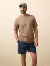Faherty Sunwashed Pocket Tee Walnut Branch In Brown