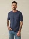 Faherty Sunwashed Pocket T-shirt In Dune Navy