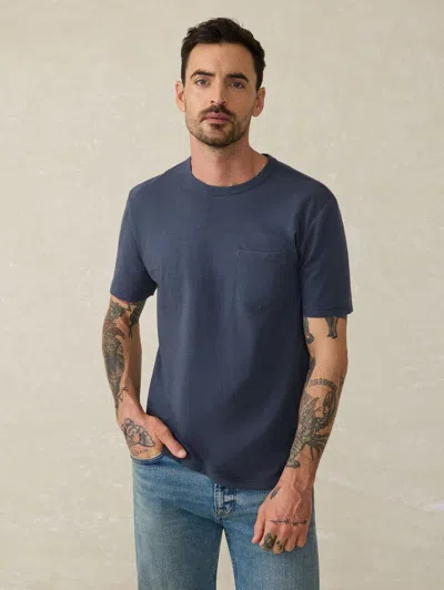 Faherty Sunwashed Pocket T-shirt In Dune Navy