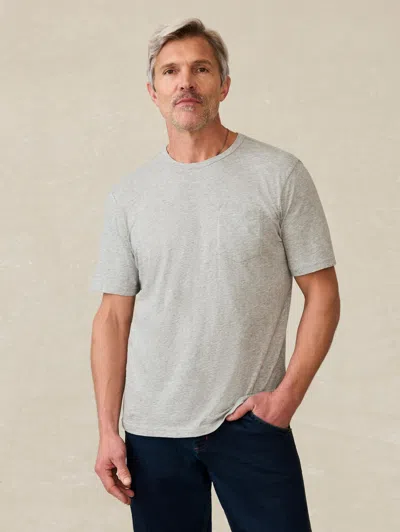 Faherty Sunwashed Pocket T-shirt In Granite Heather