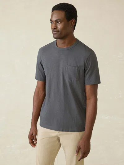 Faherty Sunwashed Pocket T-shirt In Graphite