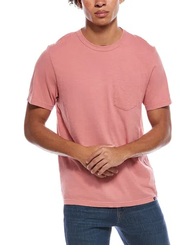 Faherty Sunwashed Pocket T-shirt In Pink