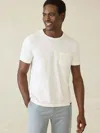 Faherty Sunwashed Pocket T-shirt In White