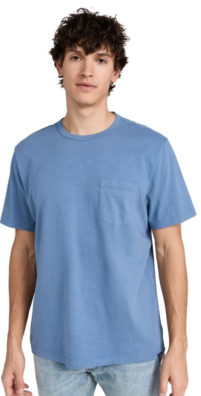 Faherty Sunwashed Pocket Tee Blue Horizon