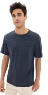 Faherty Sunwashed Pocket Tee Dune Navy In Dune Navy