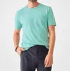 FAHERTY SUNWASHED POCKET TEE IN LAGOON TEAL