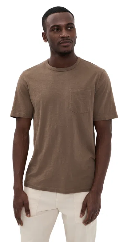 Faherty Sunwashed Pocket Tee Island Brown