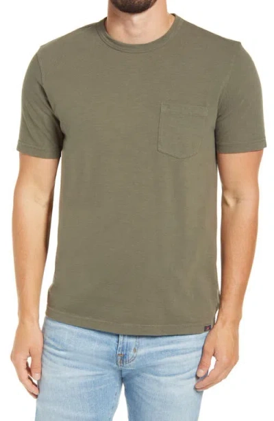 Faherty Sunwashed Pocket Tee In Olive