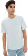 Faherty Sunwashed Pocket Tee Sky In Sky