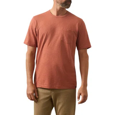 Faherty Sunwashed Pocket T-shirt In Orange
