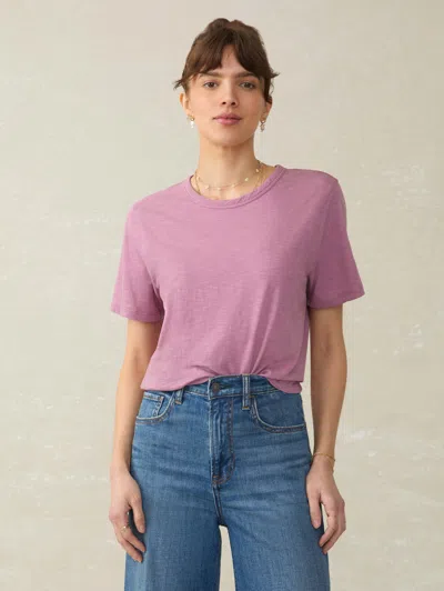 Faherty Sunwashed Regenerative Cotton Essential T-shirt In Weathered Orchid