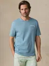 Faherty Sunwashed Regenerative Graphic T-shirt In Blue