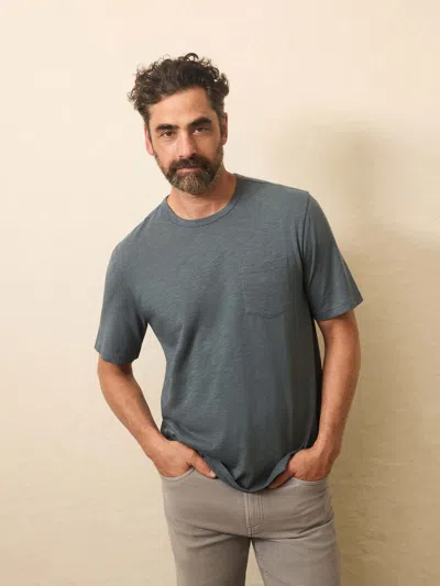 Faherty Sunwashed Regenerative Pocket T-shirt In Gray