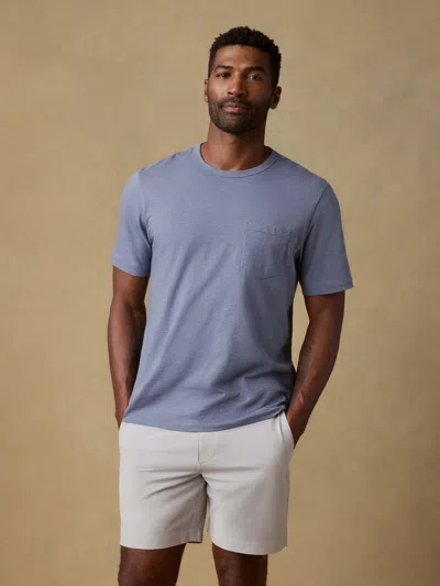 Faherty Sunwashed Regenerative Pocket T-shirt In Blue