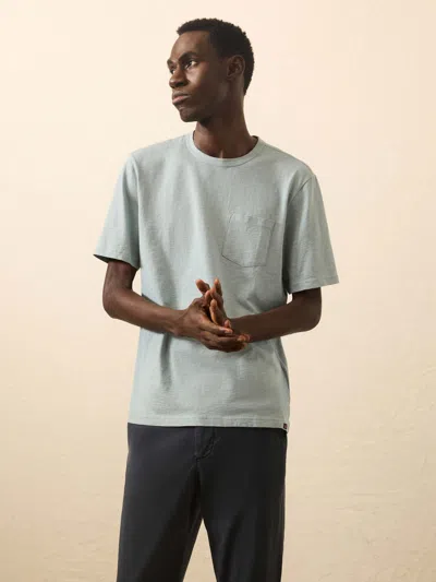 Faherty Sunwashed Regenerative Pocket T-shirt In Green