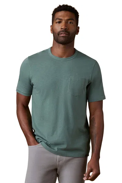 Faherty Sunwashed Regenerative Pocket T-shirt In Green