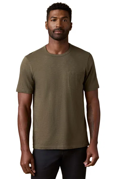 Faherty Sunwashed Regenerative Pocket T-shirt In Green