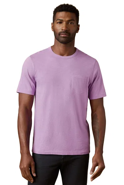 Faherty Sunwashed Regenerative Pocket T-shirt In Purple