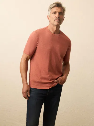 Faherty Sunwashed Regenerative T-shirt In Red