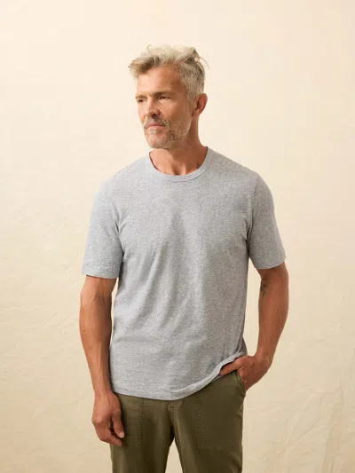 Faherty Sunwashed Regenerative T-shirt In Gray