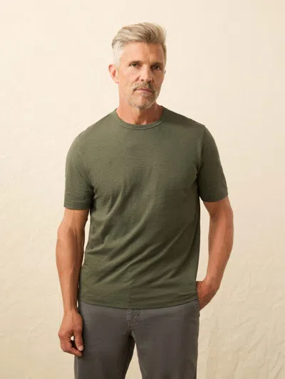 Faherty Sunwashed Regenerative T-shirt In Green