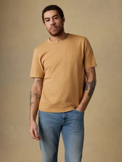 Faherty Sunwashed Regenerative T-shirt In Gold