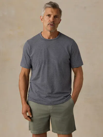 Faherty Sunwashed Regenerative T-shirt In Blue