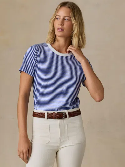 Faherty Sunwashed Regenerative T-shirt In Blue