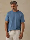 Faherty Sunwashed Regenerative T-shirt In Blue