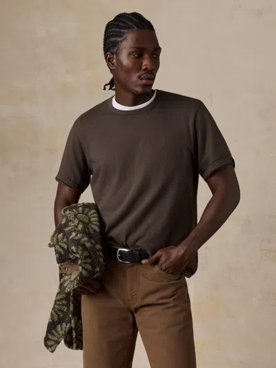 Faherty Sunwashed Regenerative T-shirt In Brown